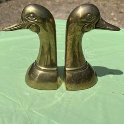 #2 MCM Brass Duck Bookends 