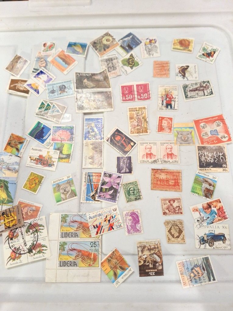 Lot Of Used And Unused USA stamps And AUSTRALIA stamps