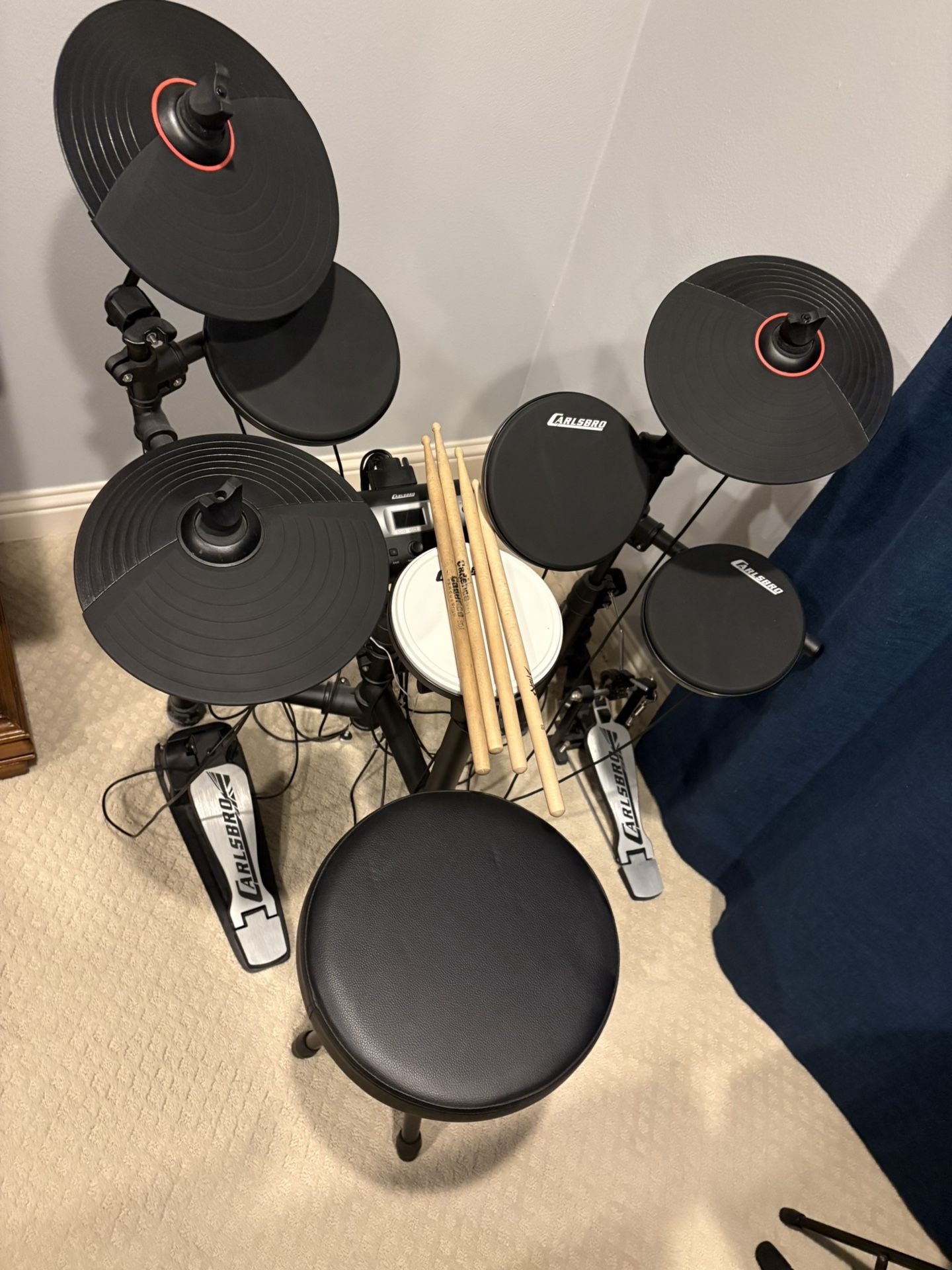 Electronic Drum Kit Lightly Used Carlsbro Drum Pad Set For Beginners