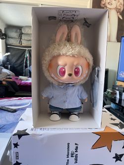 Flip with me vinyl labubu plush doll