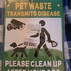 *NEW* pet waste/clean up yard sign 2pk