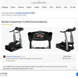 Bow flex Treadclimber TC3000  20%off