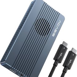  40Gbps M.2 NVMe SSD Enclosure, with Cooling Fan, TBU 405 Pro for M1 M2 Pro/Max, Compatible with USB4/USB3.2/3.1/3.0/2.0, M.2 Enclosure Support 