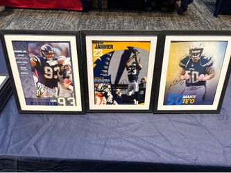 San Diego chargers autographed framed photos