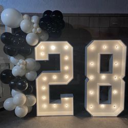 Wooden Marquee Numbers  