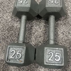 Dumbbells 25 pounds 