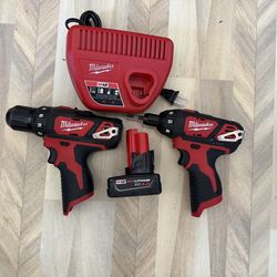Milwaukee M12 Dril &Driver set
