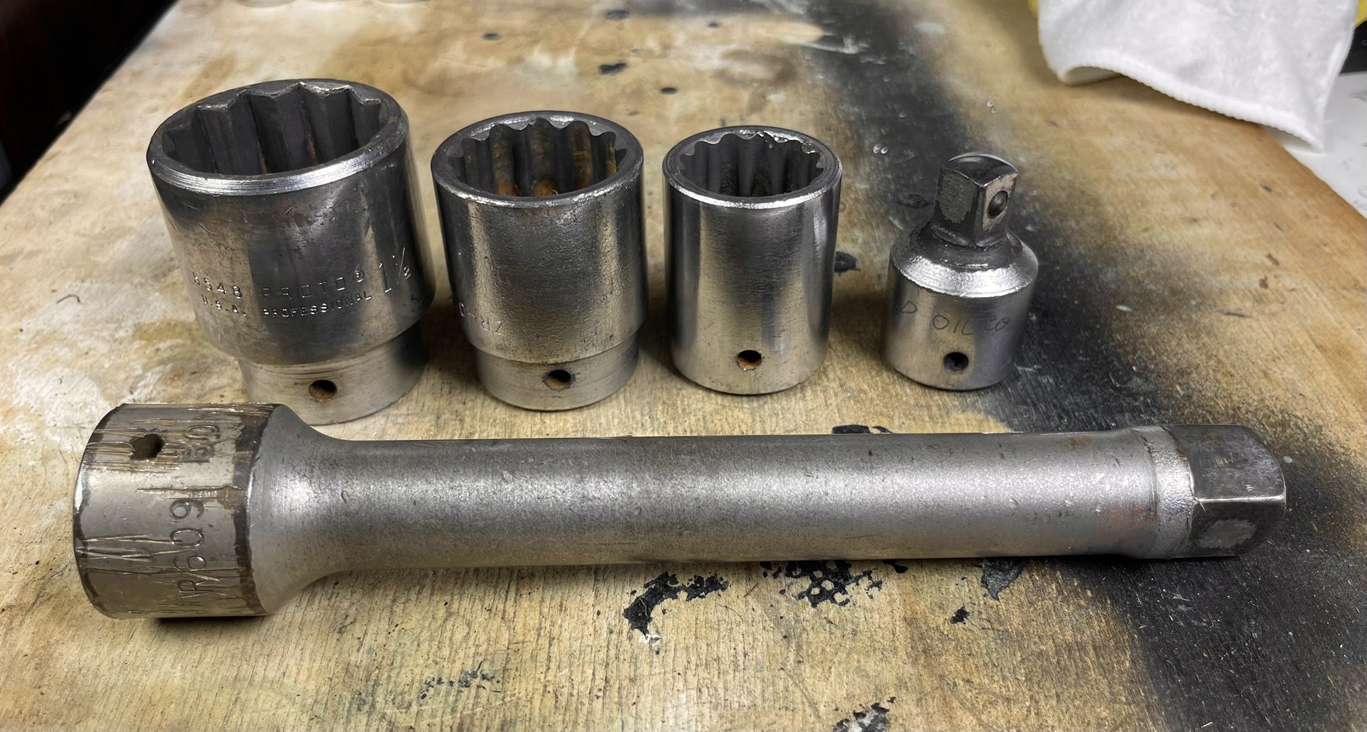 3/4" Drive Impact Socket Set with Adapter and Extender, Proto, Bonney