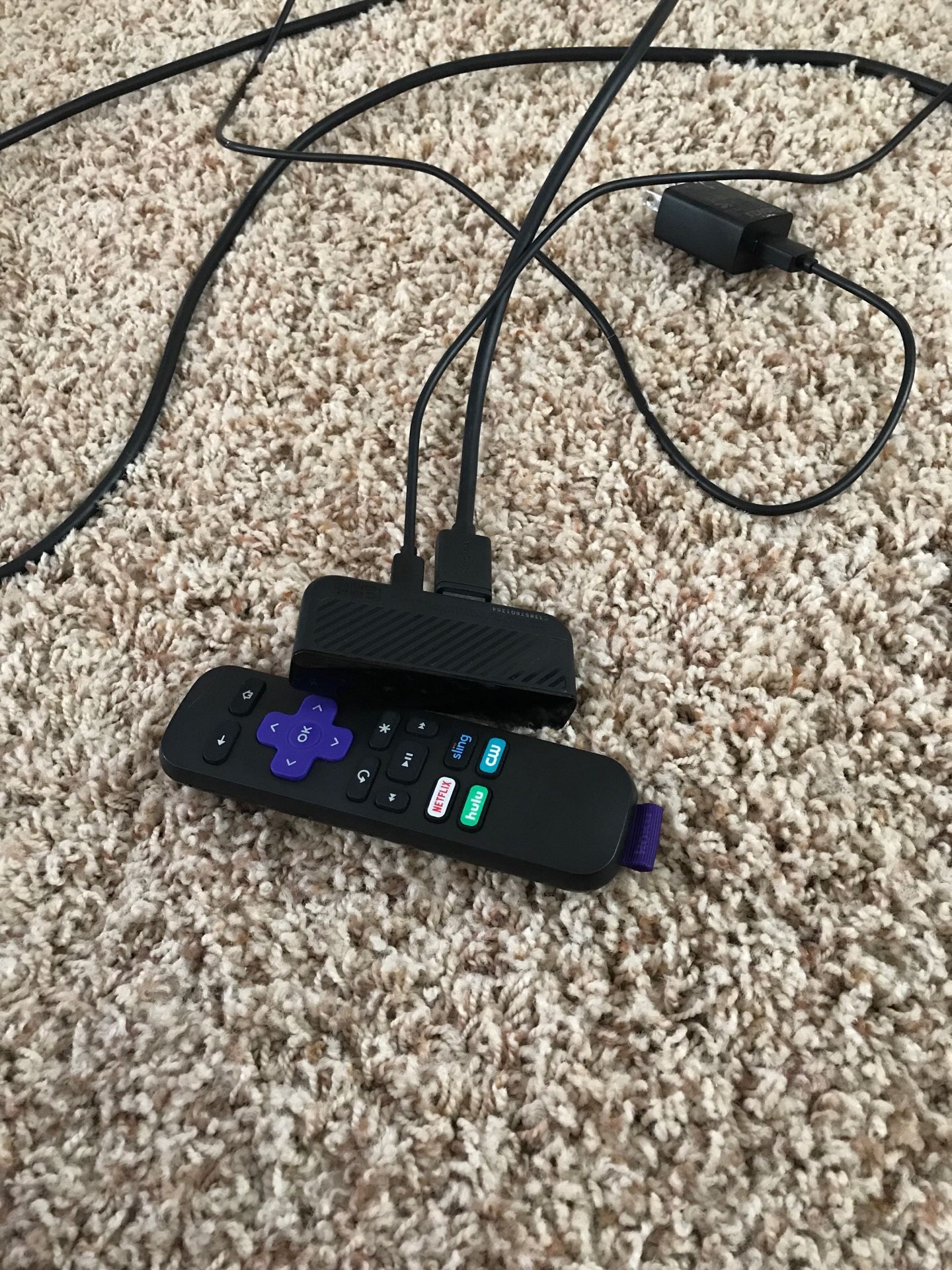 Roku express. Works great but only connects to WiFi on single band 2.4. Will not connect to dual band WiFi