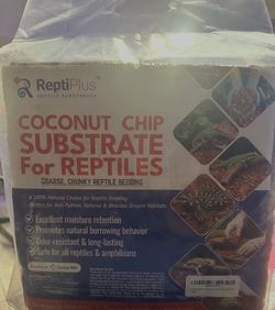 Coconut chip substrate for reptiles