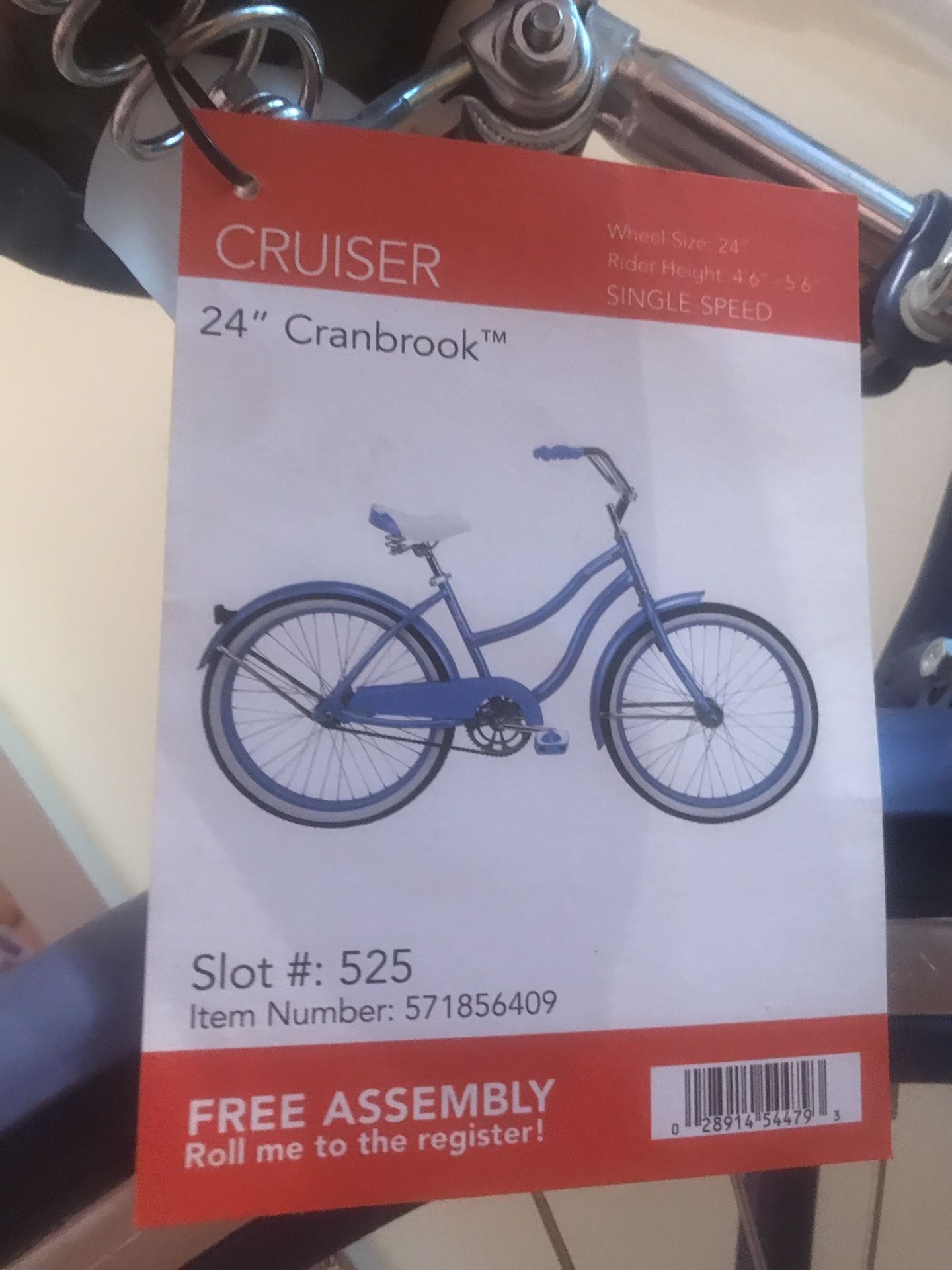 Bike Huffy Cruiser 24” With Basket & Phone Holder