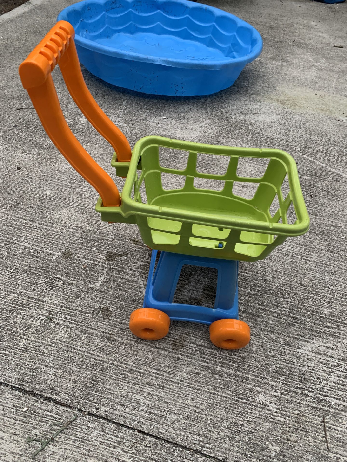Kids toddler baby shopping cart play food activity toy