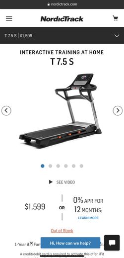 Nordictrack t series treadmill 7.5 online s