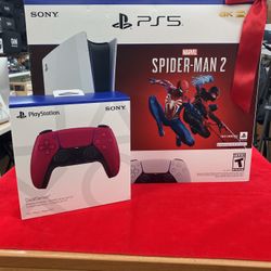 Play Station 5 Spider-Man 2 Edition And Extra Remote Controller