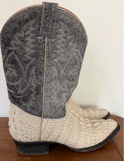 Men’s Western Boots w/Belt Size 7 Cowboy Rodeo Bravo