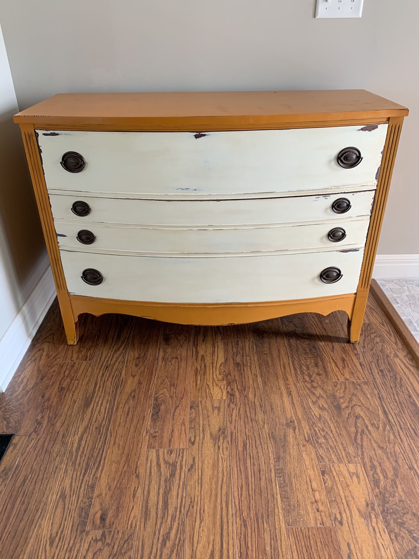 Distressed wood dresser