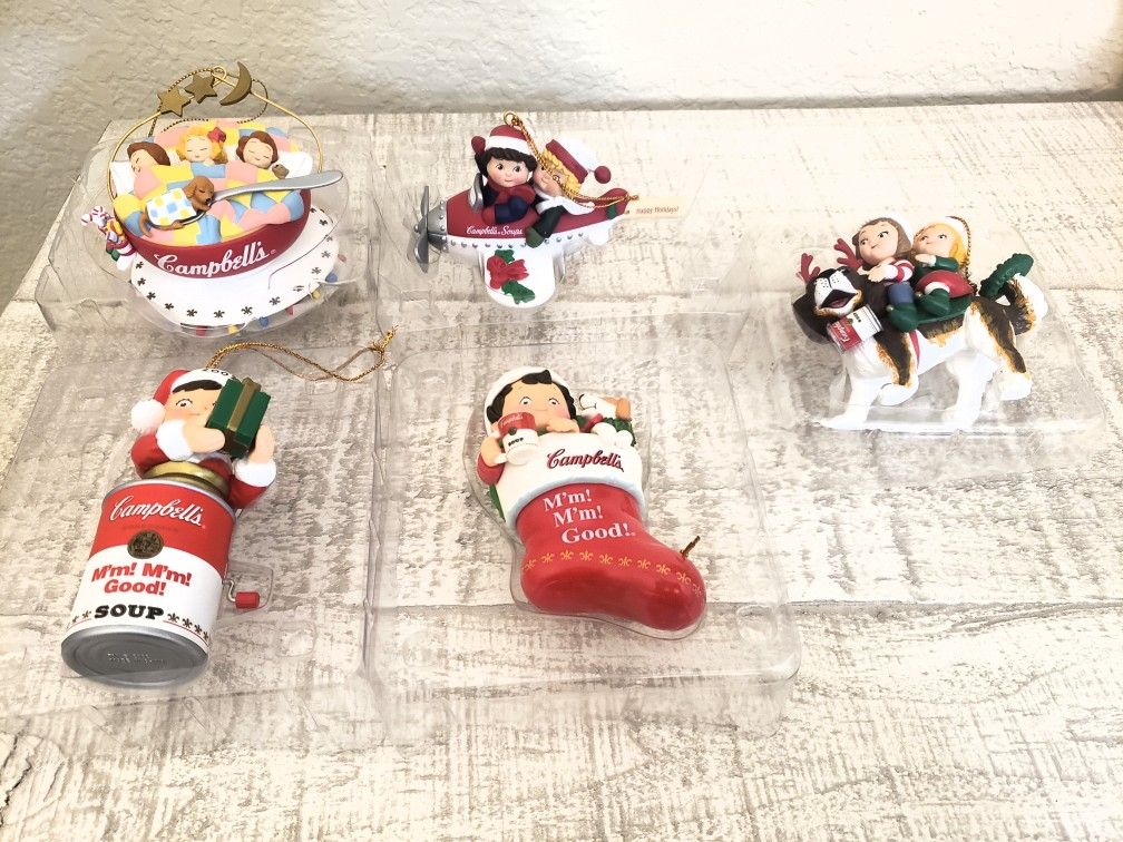 Vintage Campbells Soup Christmas Ornaments