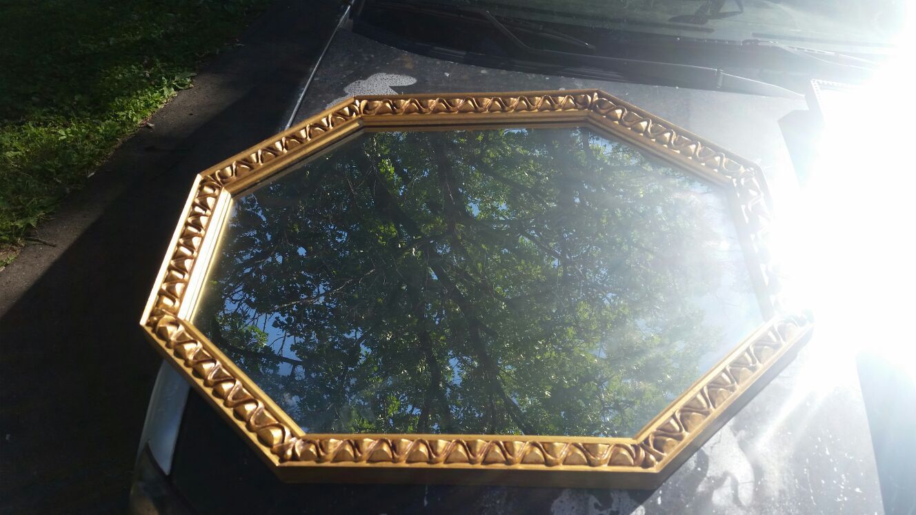 Vintage gold mirror