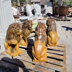 CEMENT LION STATUES $120 EACH