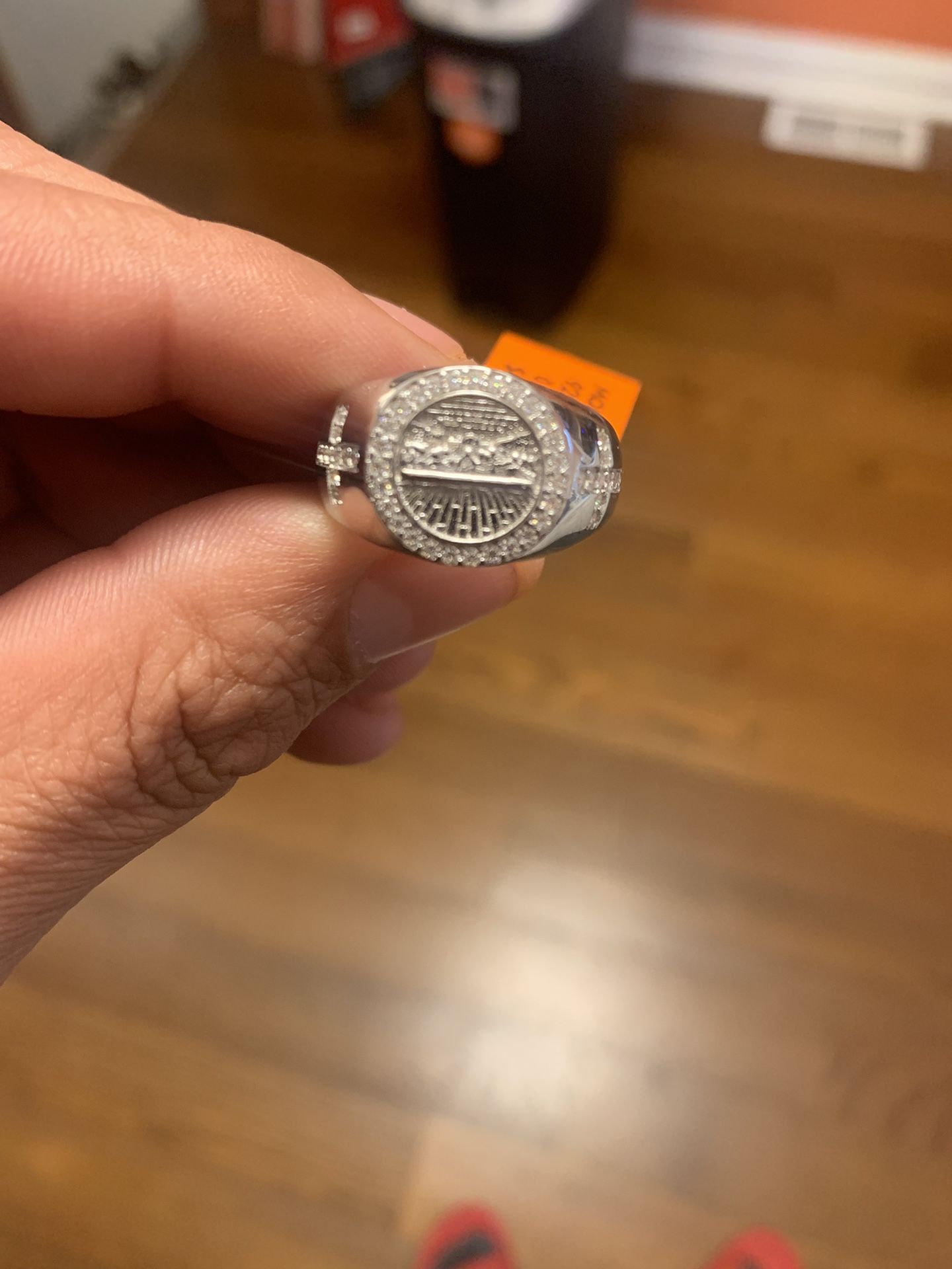 Last Super Sterling Silver Mossinate Ring Size 12