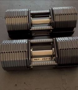 Rep x pepin Adjustable dumbbell set 125lb