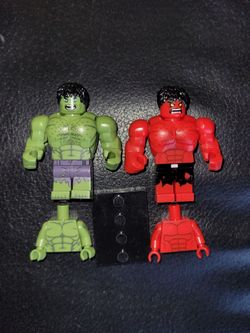 New Marvel Hulk and Red Hulk Minifigure set
