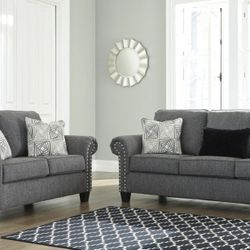 [SPECIAL] Agleno Charcoal Living Room Set

