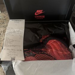 Stranger Things Foamposite Ds w/ receipts!! Sz 8 & 10