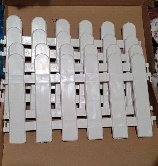 White plastic fence