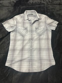 Calvin Klein White/grey button up shirt