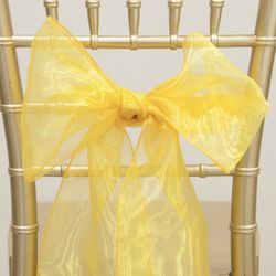 Yellow Chair Sashes 