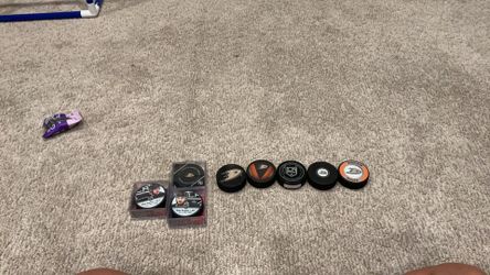 Rare hockey pucks