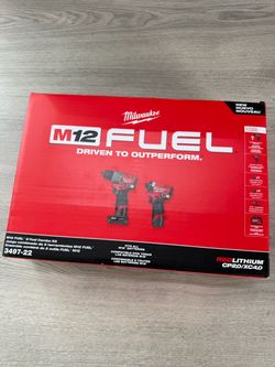 Miwlaukee M12 FUEL 12-Volt Lithium-Ion Brushless Cordless Hammer Drill and Impact Driver Combo Kit