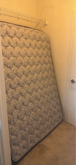 Like New Full Size Mattress with Collapsible Bed Frame