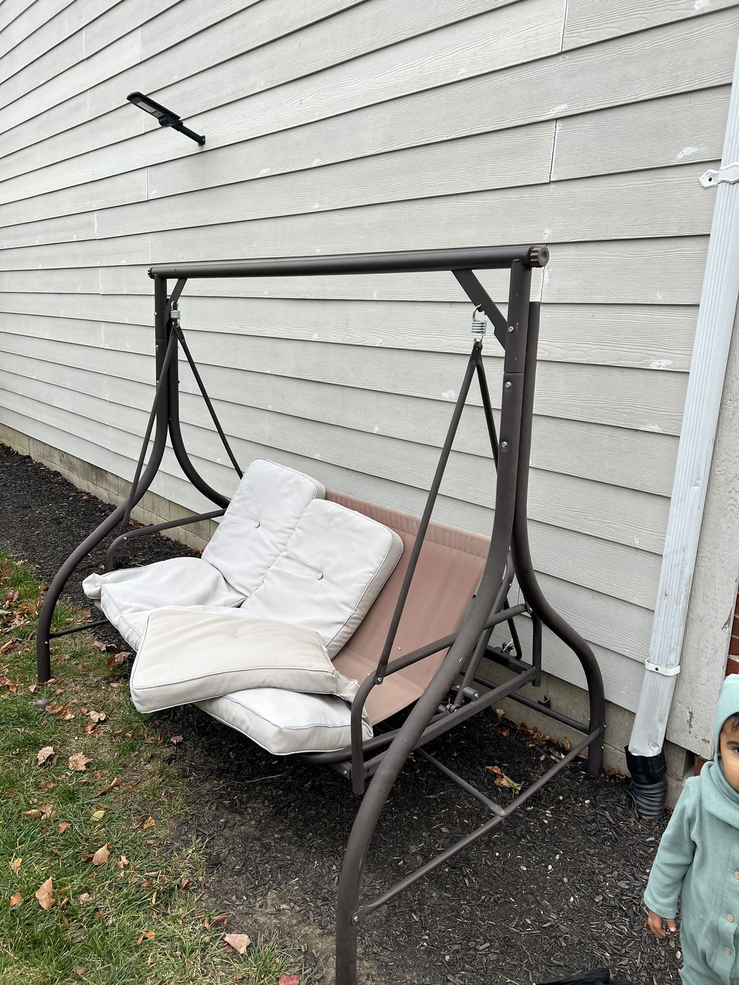 Outdoor Patio Swing with Cushions