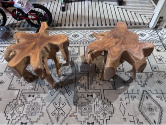 Real wood end tables