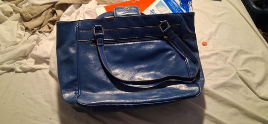 Franco Sarto blue leather Tote Handbag