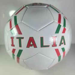Sport Design Italia Size 5 Stitched Soccer Ball White/Red/Green SB-50ITL