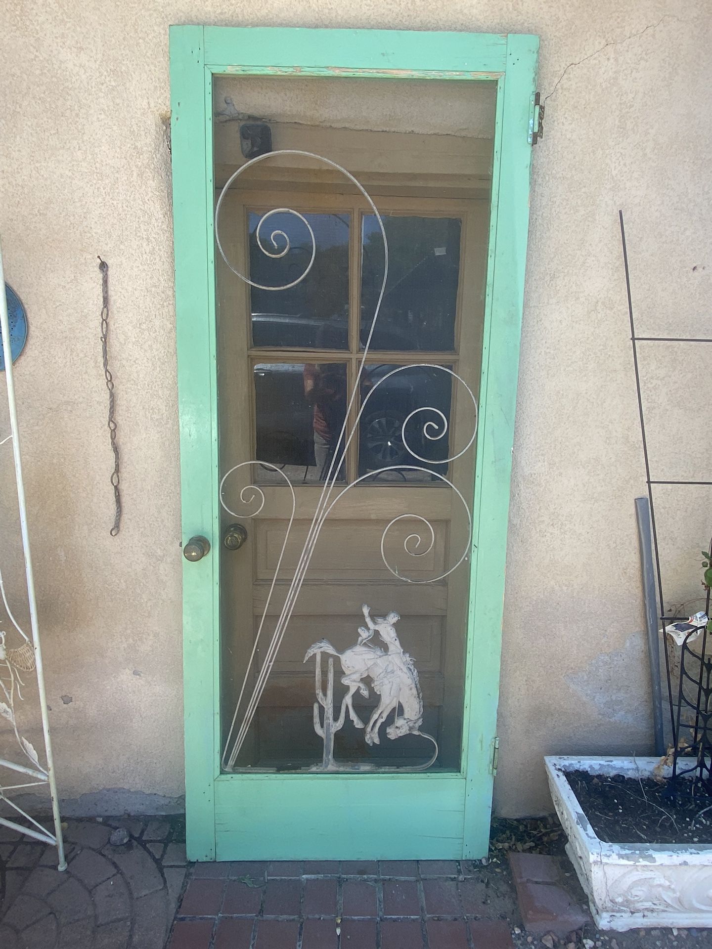 Vintage 1950s Screen Door.