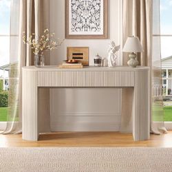 55 Inch Console Table with 2 Drawers, Entryway Tables with Storage