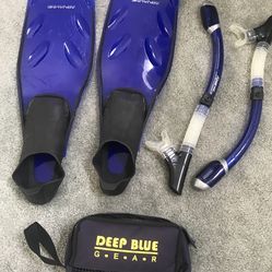 Deep Blue Flippers Diving Snorkel