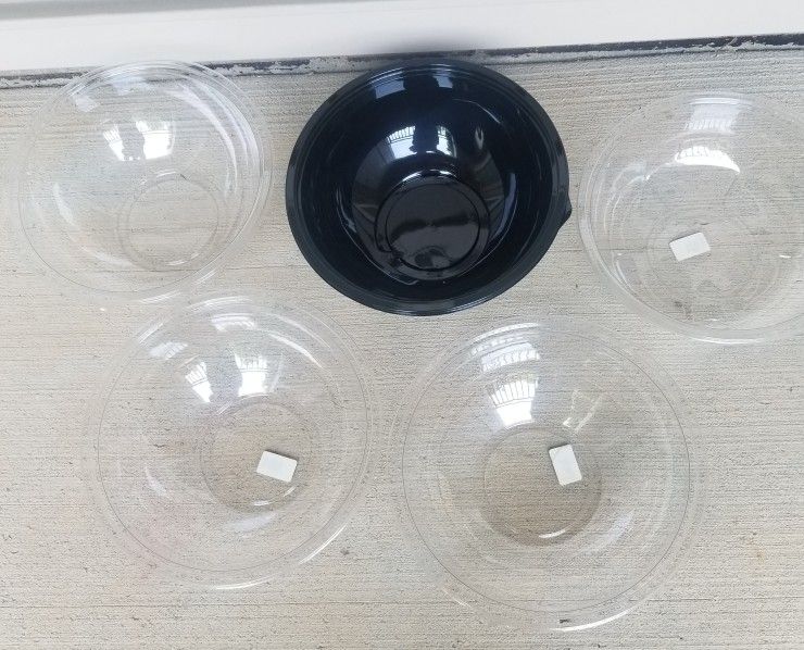 Plastic Disposable Large Serving Bowls/Total Of 5