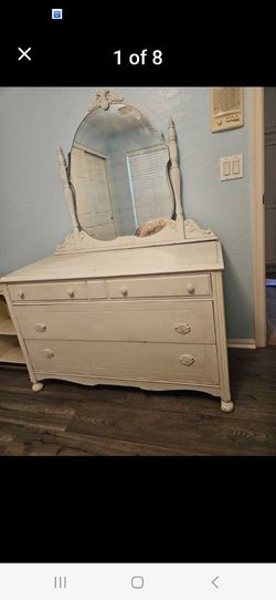 Vintage Dresser And Mirror