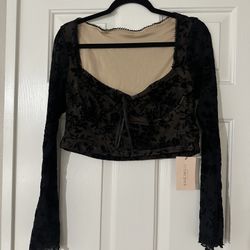 SHEIN Black Crop Top 