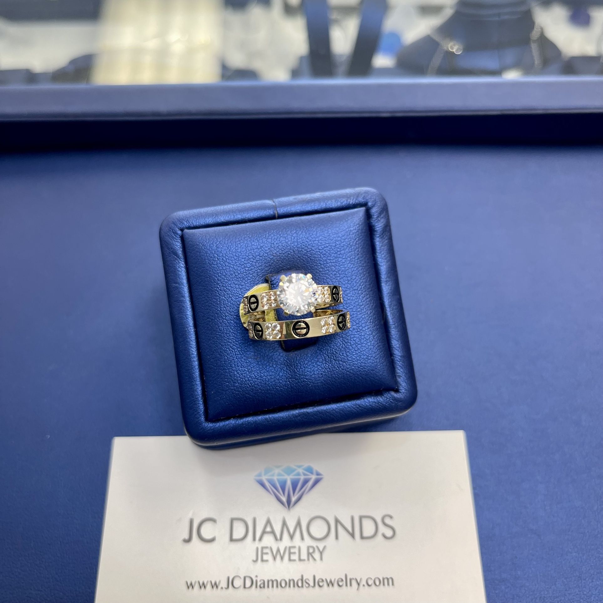 Ring Set Engagement 14k Gold