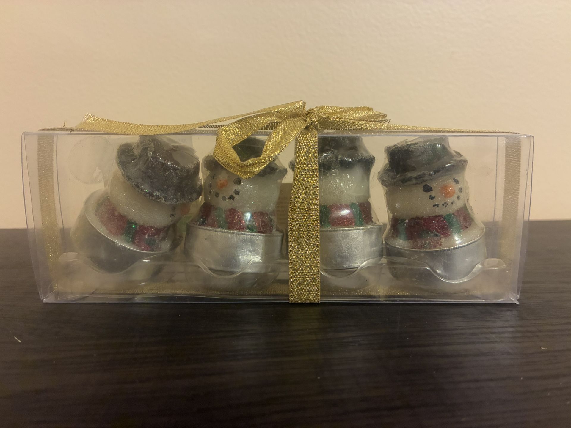 Vintage Snowmen 4 Piece Candle Gift Set Stocking Stuffer  Stones Creations Inc