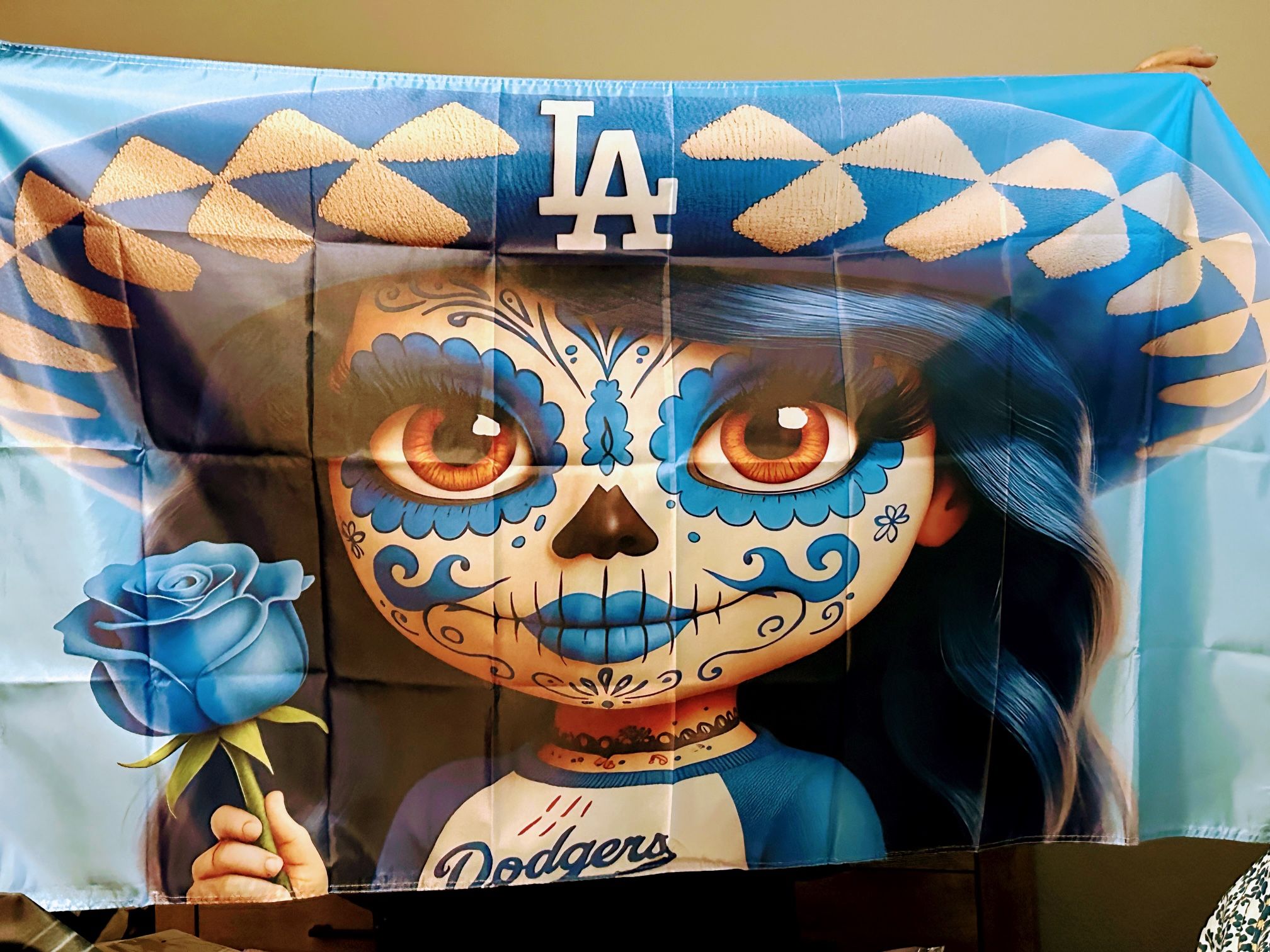 Dodgers Flag (Sugar Skull)