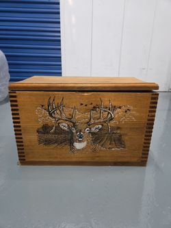 Wood crafted storage box