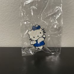 Hello Kitty Pin NEW Cat Anime Japan Metal Enamel Pinback Brooch Jewelry Blue
