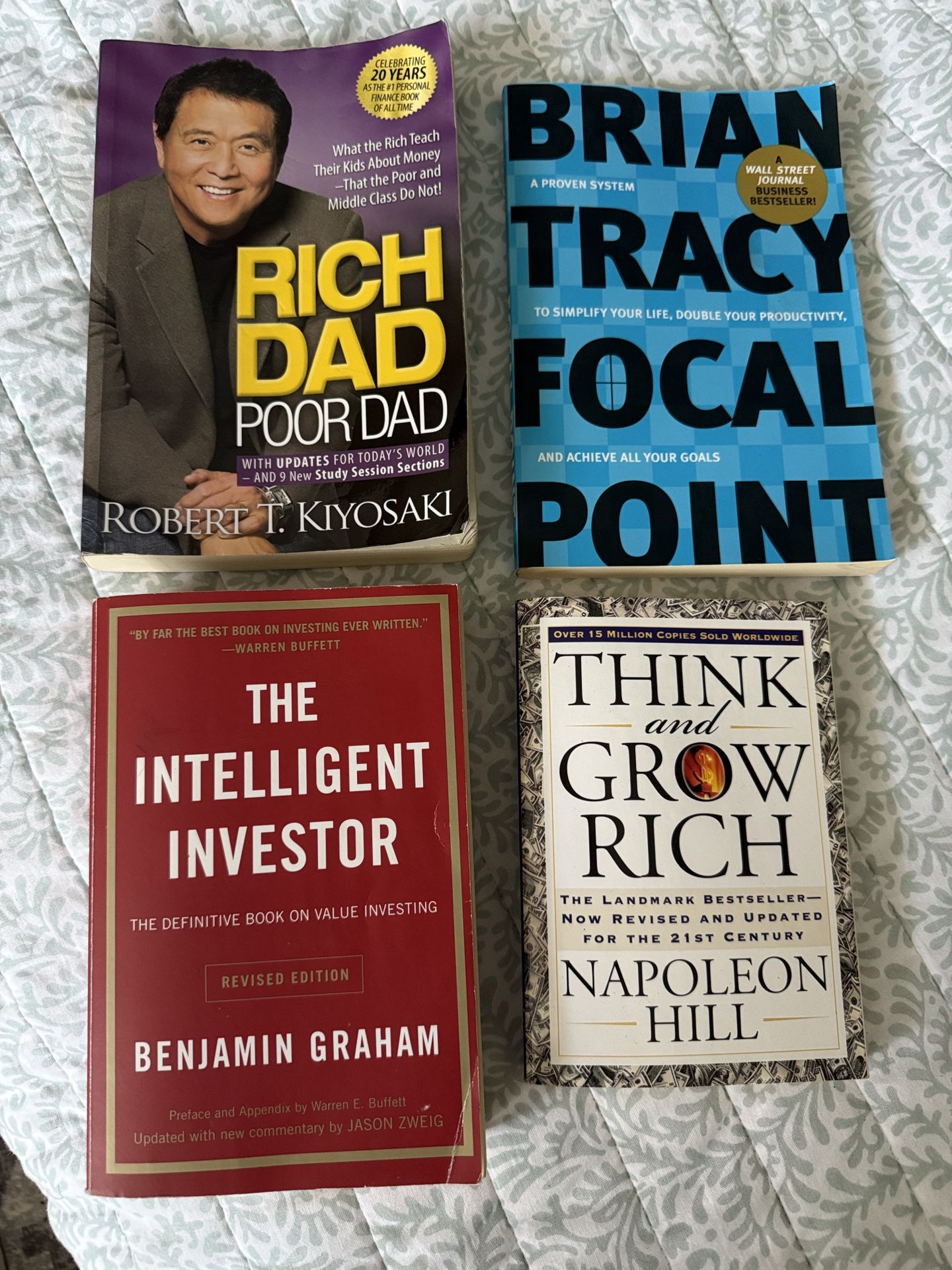 4 book set Rich Dad Psychology of money